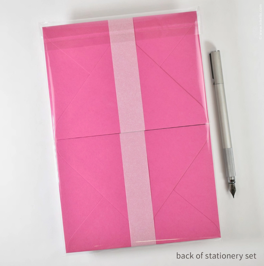 Stationery Set - Purple Flower - Inkello Letterpress