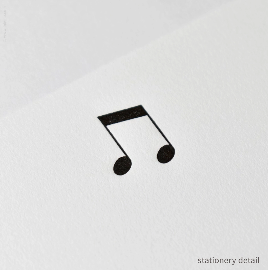 Stationery Set - Music Note - Inkello Letterpress