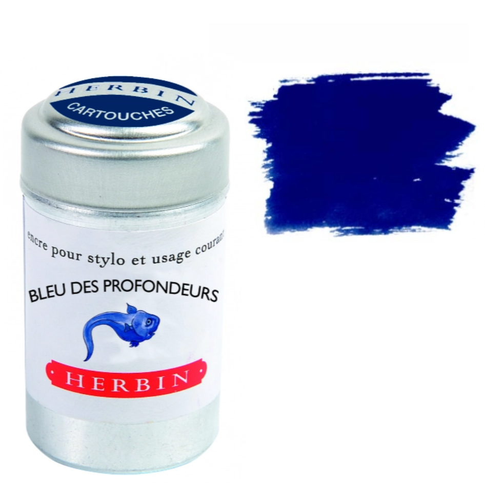 Herbin Fountain Pen Ink Cartridge Tin of 6