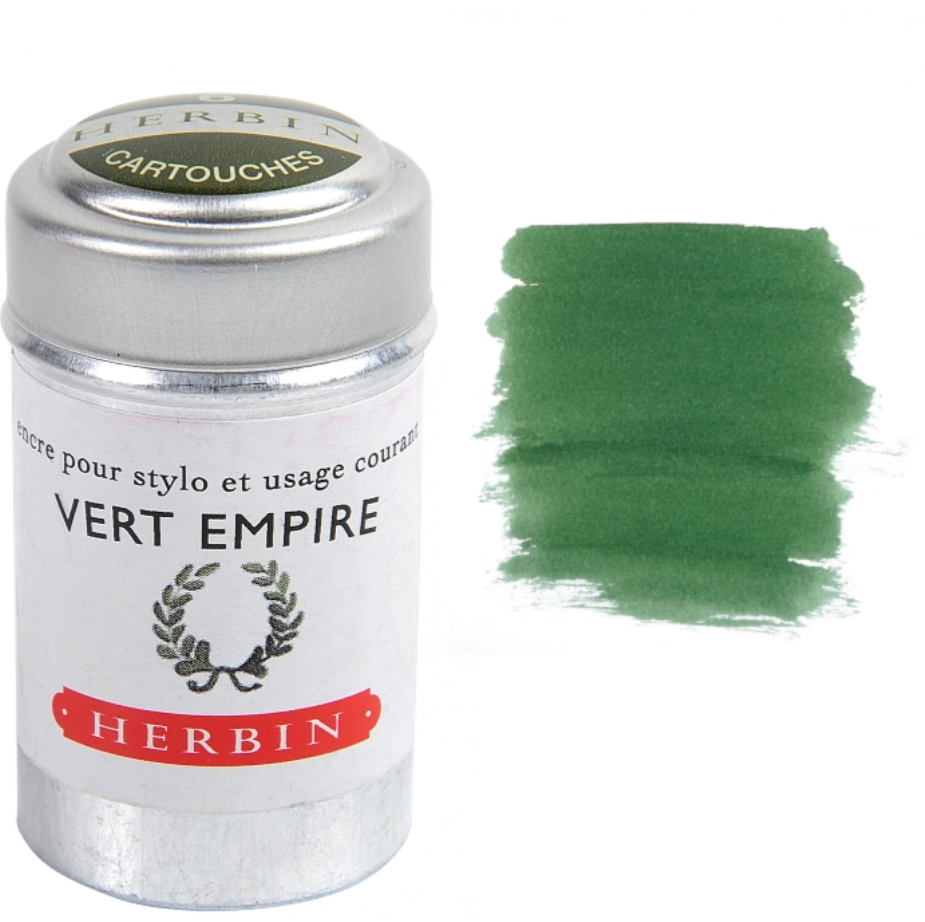 Herbin Fountain Pen Ink Cartridge Tin of 6