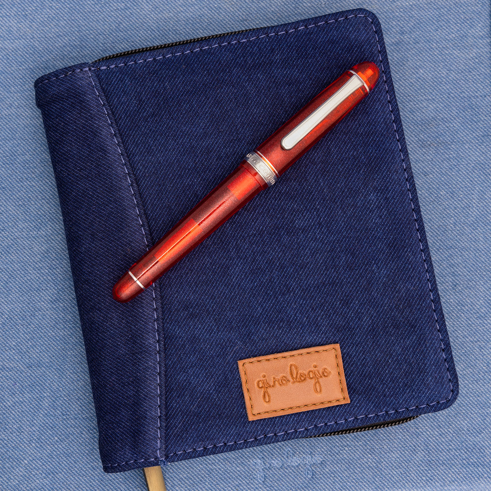Denim 12 Pen Zipper Case - Girologio